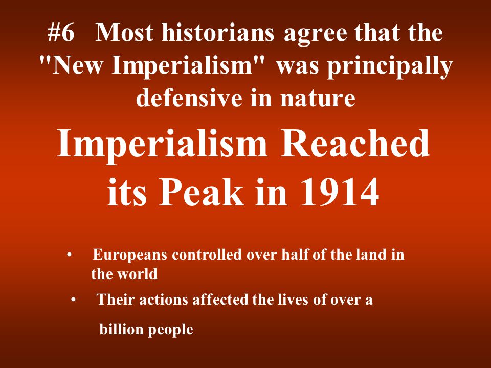 Imperialism and how it contributed to